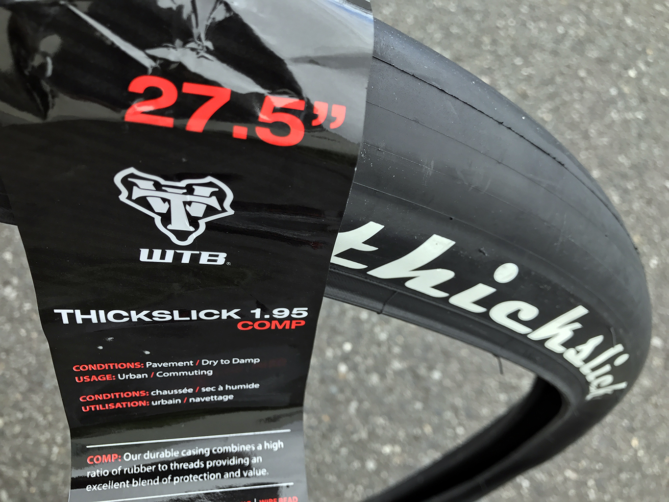アーバンライド用タイヤ「ThickSlick」に27.5×1.95サイズが追加 