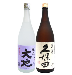 久保田　万寿と越乃大地の日本酒セット　一升瓶×2